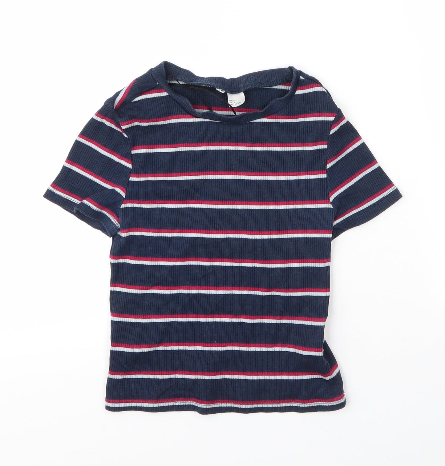 Womens UK Size S H&M Blue Basic T-Shirt