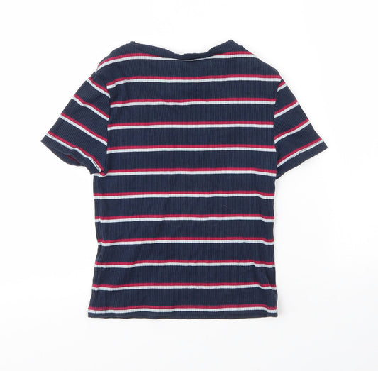 Womens UK Size S H&M Blue Basic T-Shirt