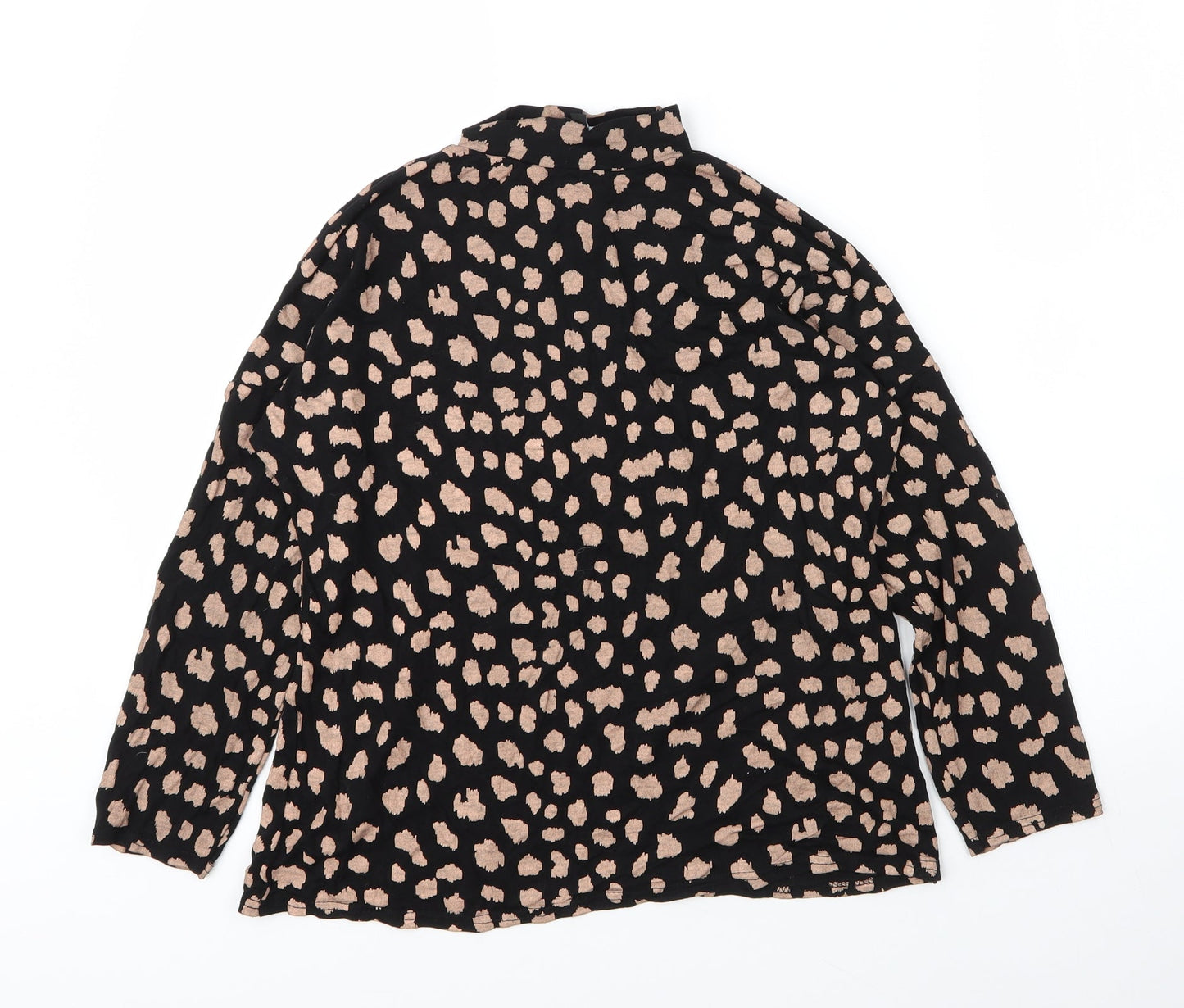 Womens UK Size 8 Peacocks Black Basic Blouse