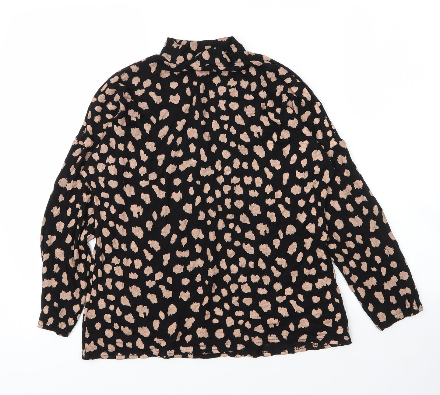 Womens UK Size 8 Peacocks Black Basic Blouse
