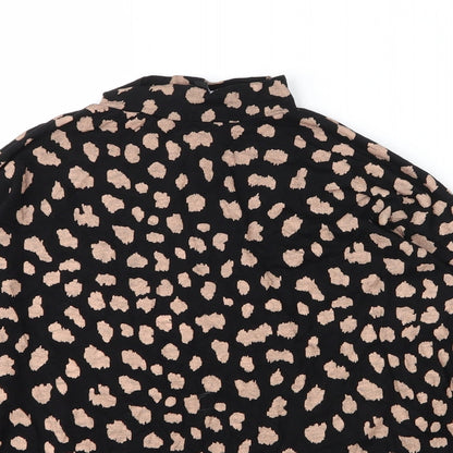 Womens UK Size 8 Peacocks Black Basic Blouse