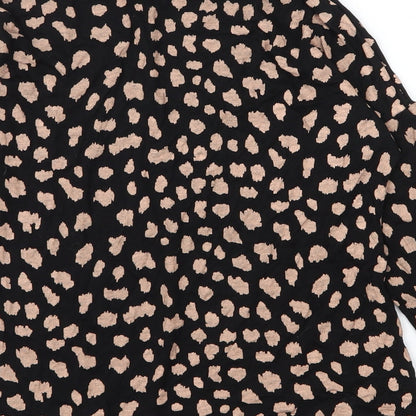 Womens UK Size 8 Peacocks Black Basic Blouse