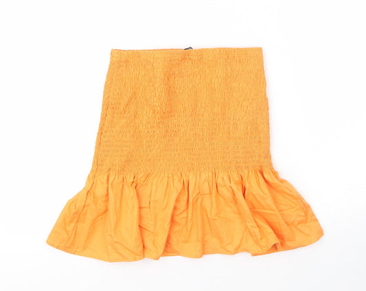 Womens UK Size XS H&M Orange Basic Blouse