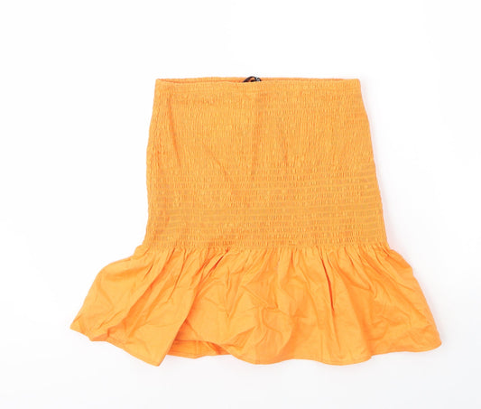 Womens UK Size XS H&M Orange Basic Blouse