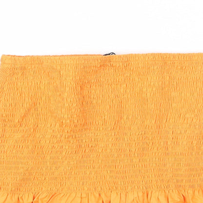 Womens UK Size XS H&M Orange Basic Blouse
