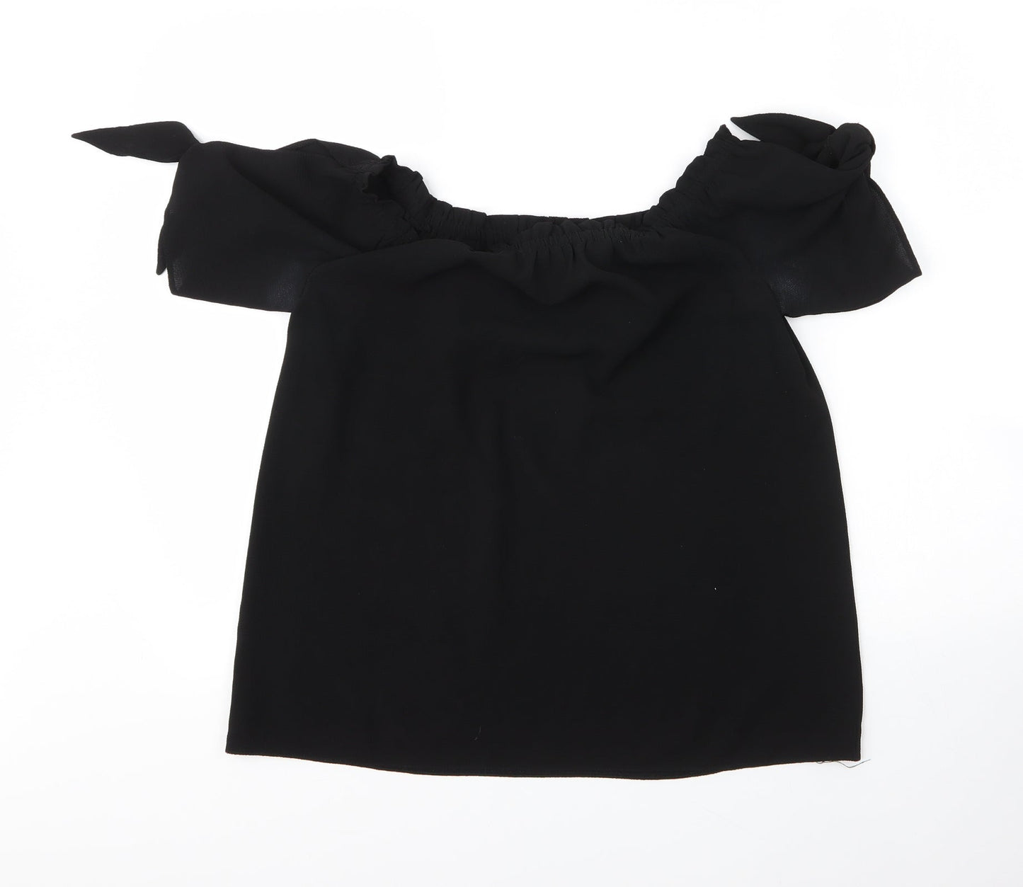 Womens UK Size 8 Dorothy Perkins Black Basic Blouse
