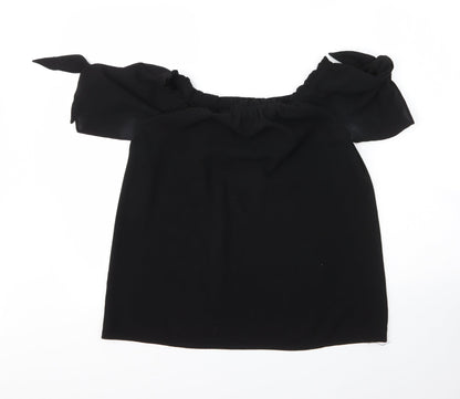 Womens UK Size 8 Dorothy Perkins Black Basic Blouse