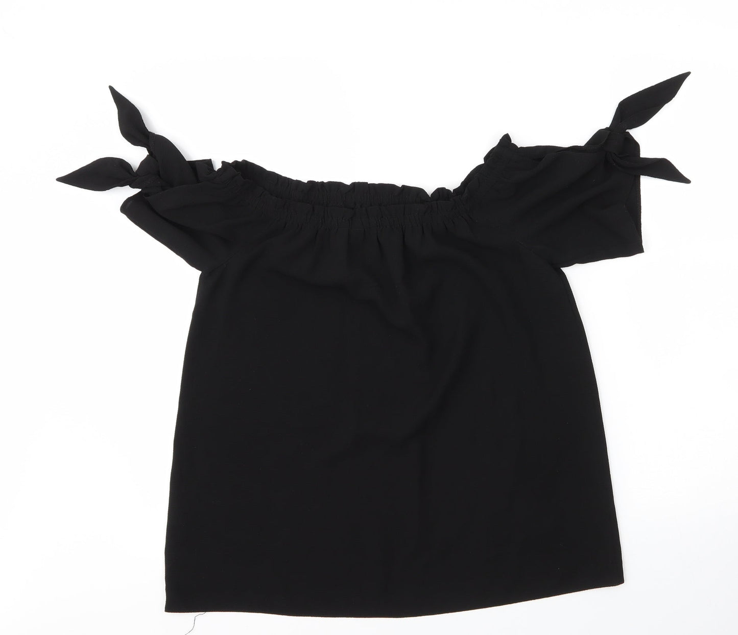 Womens UK Size 8 Dorothy Perkins Black Basic Blouse