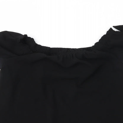 Womens UK Size 8 Dorothy Perkins Black Basic Blouse