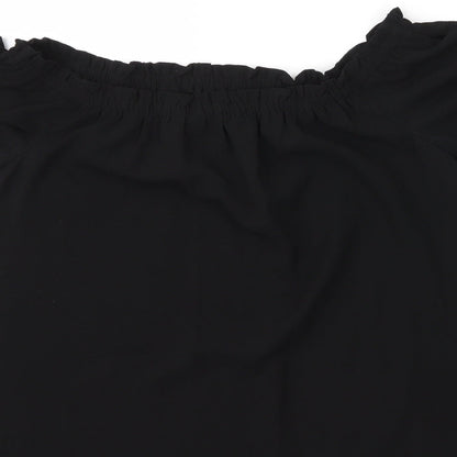 Womens UK Size 8 Dorothy Perkins Black Basic Blouse