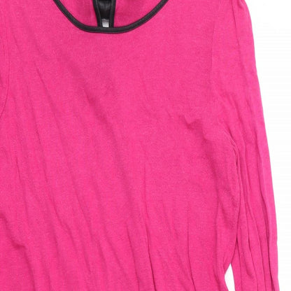 La Redoute  Womens Pink Round Neck  Viscose Tunic Jumper Size 12
