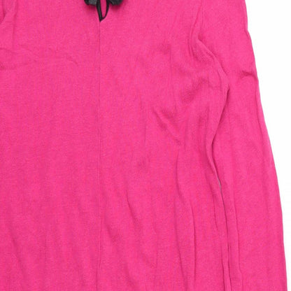 La Redoute  Womens Pink Round Neck  Viscose Tunic Jumper Size 12