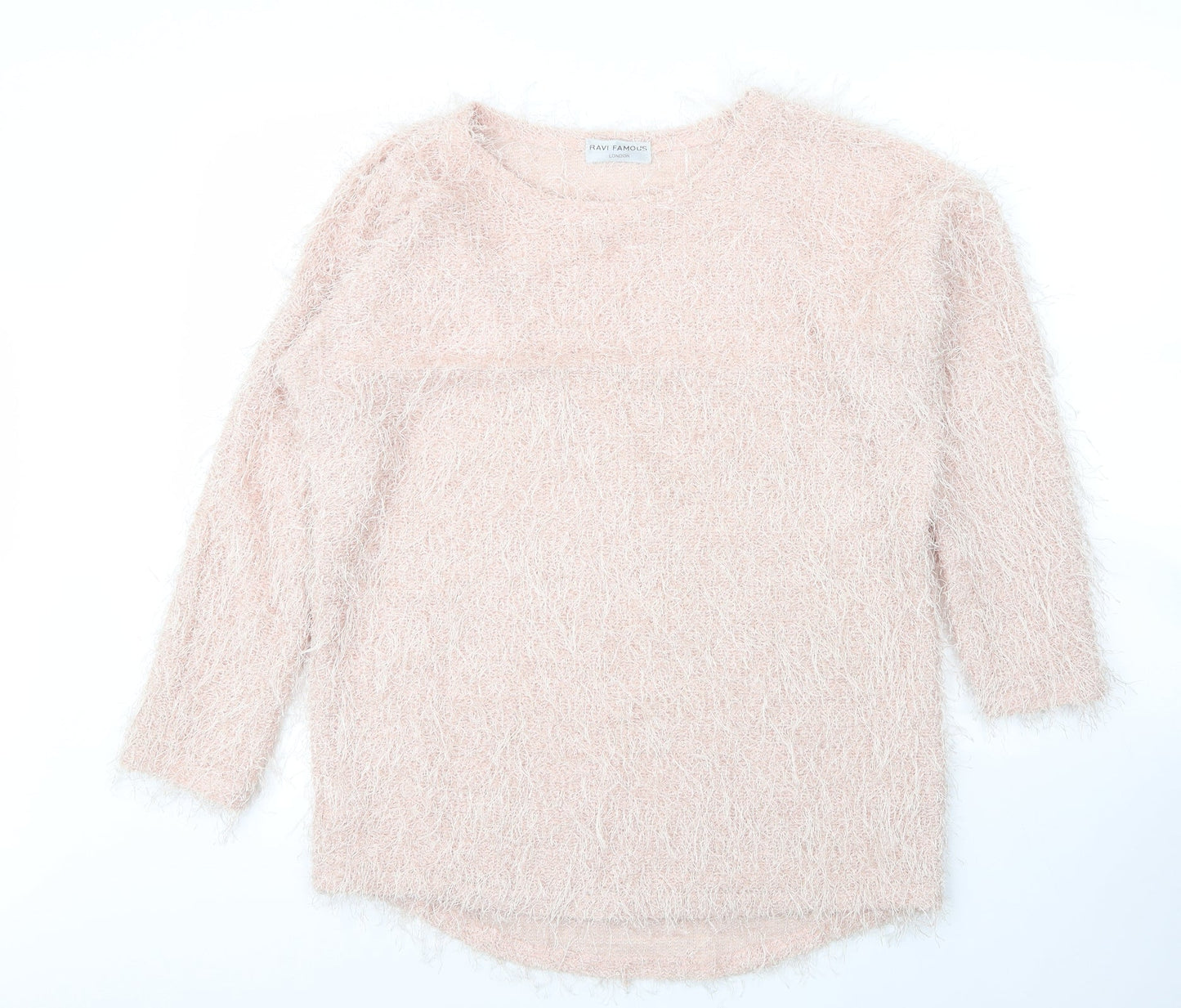 Womens UK Size L Ravi Famous Pink Pullover Jumper