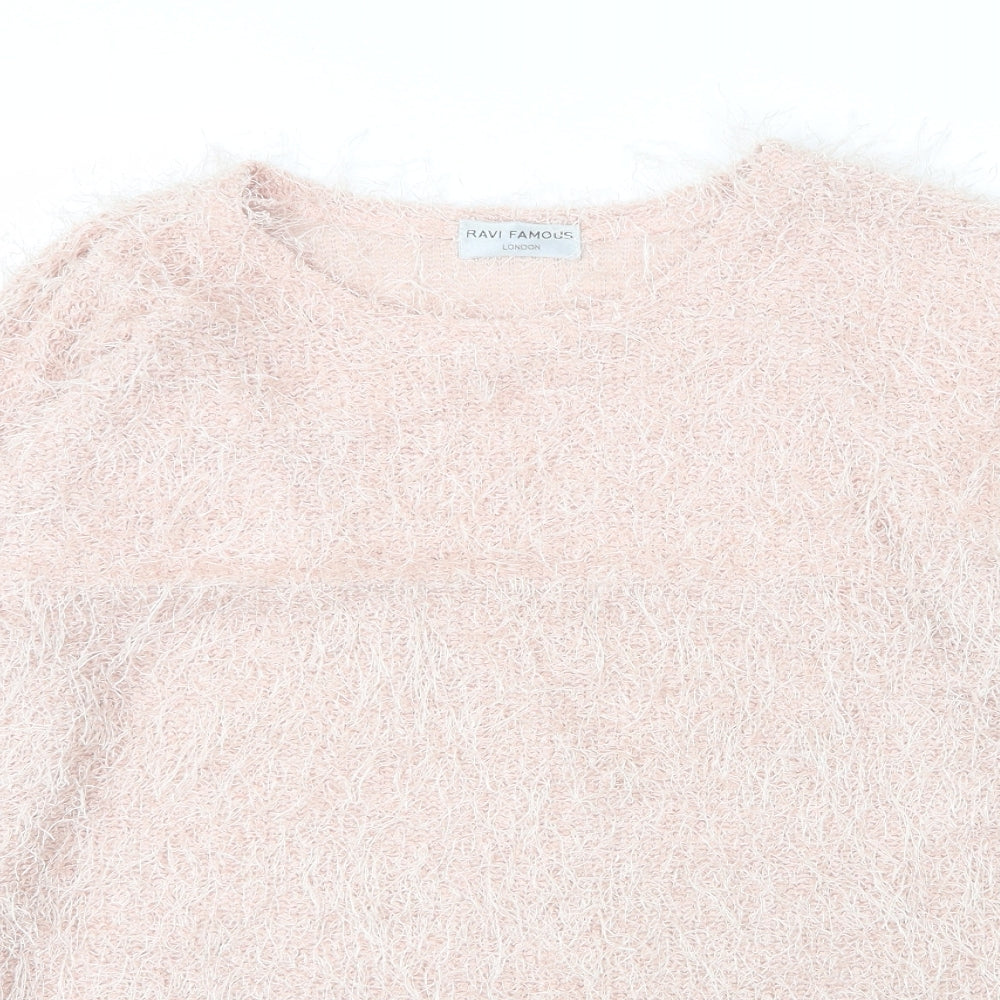 Womens UK Size L Ravi Famous Pink Pullover Jumper