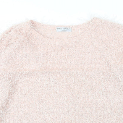 Womens UK Size L Ravi Famous Pink Pullover Jumper