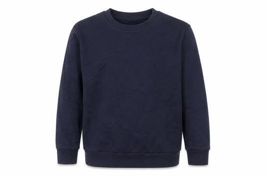 George Boys Blue Round Neck  Cotton Pullover Jumper Size 7 Years