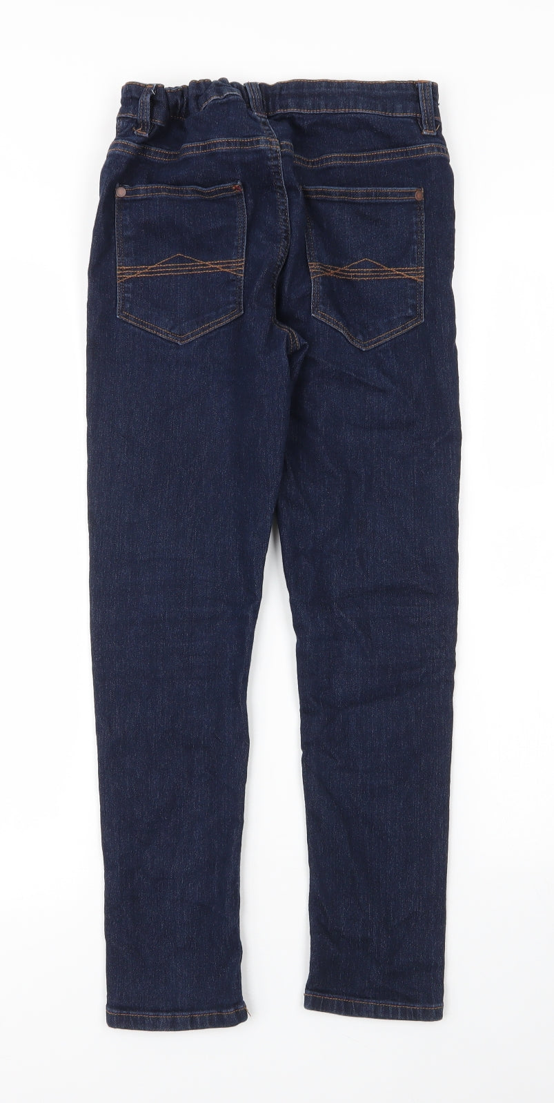 NEXT Girls Blue  Cotton Straight Jeans Size 11 Years L24 in Regular Zip