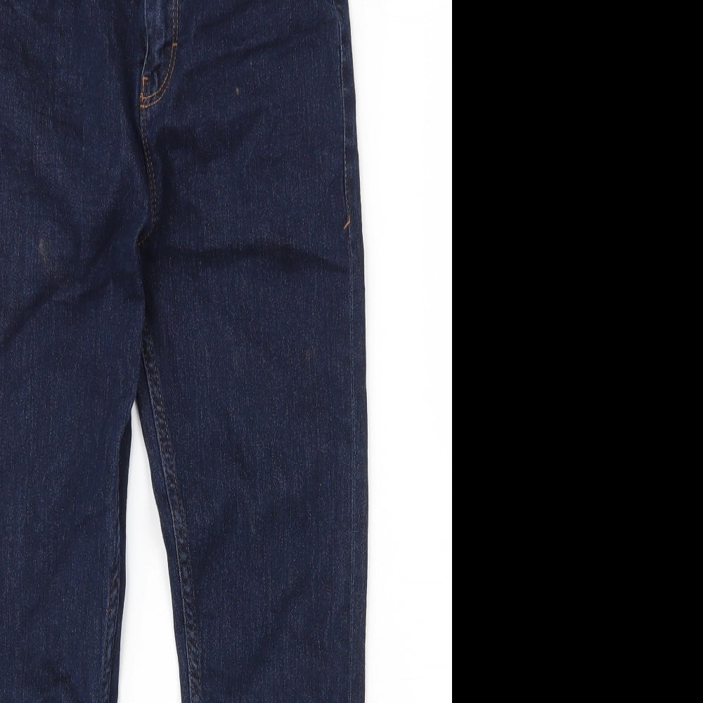 NEXT Girls Blue  Cotton Straight Jeans Size 11 Years L24 in Regular Zip