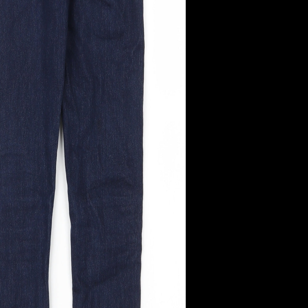 NEXT Girls Blue  Cotton Straight Jeans Size 11 Years L24 in Regular Zip