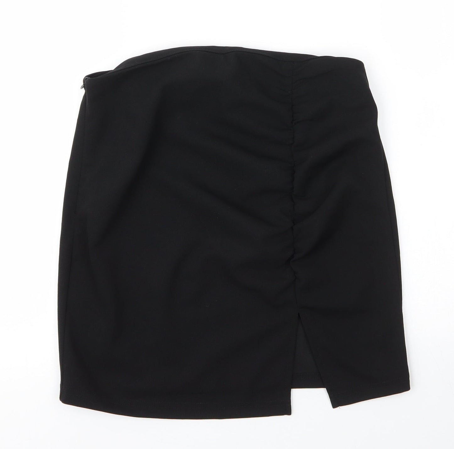 SheIn Womens Black  Polyester Straight & Pencil Skirt Size M   Zip