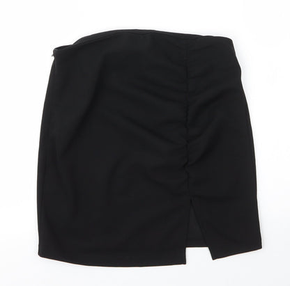 SheIn Womens Black  Polyester Straight & Pencil Skirt Size M   Zip