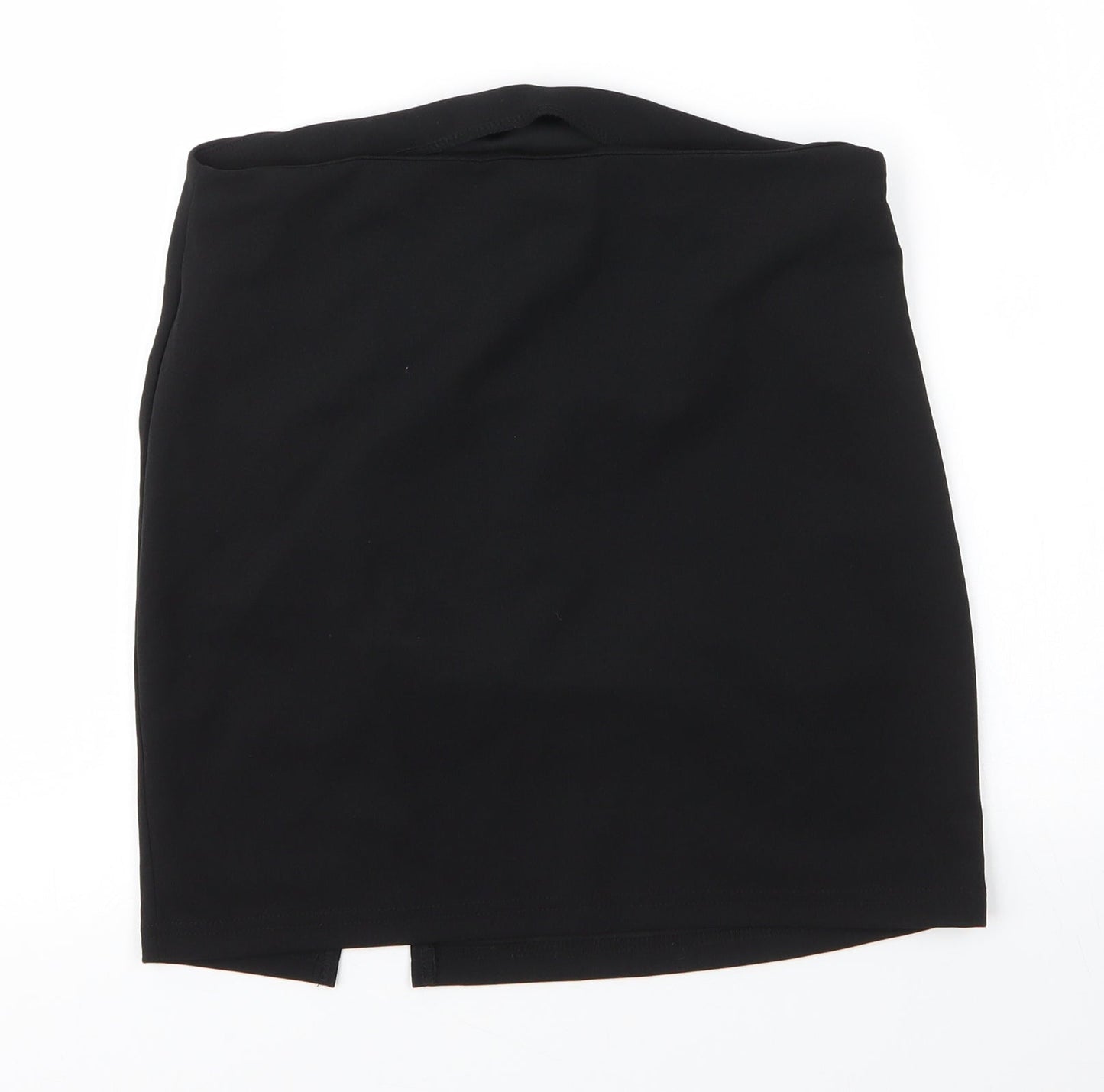 SheIn Womens Black  Polyester Straight & Pencil Skirt Size M   Zip