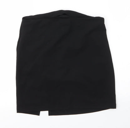 SheIn Womens Black  Polyester Straight & Pencil Skirt Size M   Zip