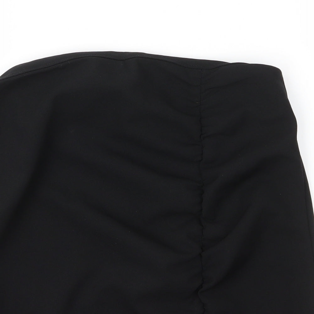 SheIn Womens Black  Polyester Straight & Pencil Skirt Size M   Zip