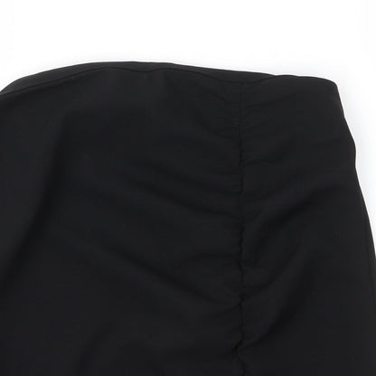 SheIn Womens Black  Polyester Straight & Pencil Skirt Size M   Zip