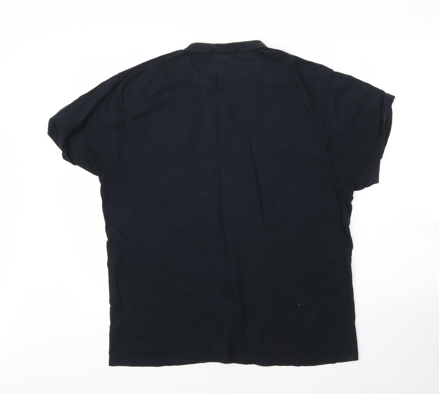 Brooklyn  Mens Black  Cotton  T-Shirt Size M Round Neck