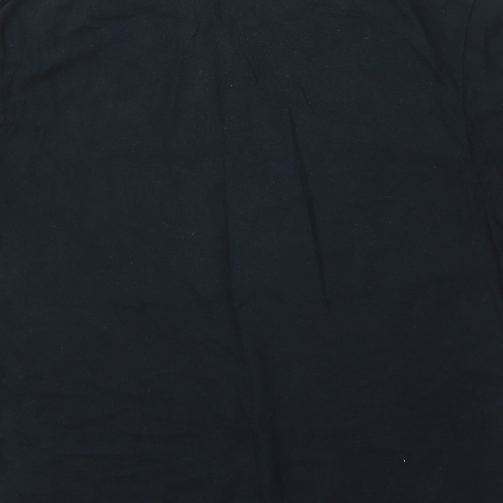 Brooklyn  Mens Black  Cotton  T-Shirt Size M Round Neck