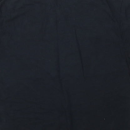 Brooklyn  Mens Black  Cotton  T-Shirt Size M Round Neck