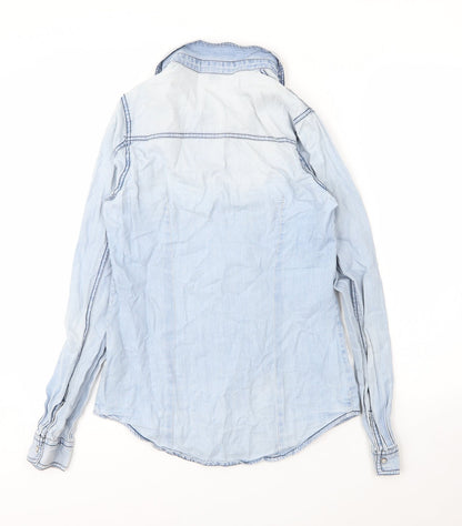 Womens UK Size S Pimkie Blue Basic Blouse