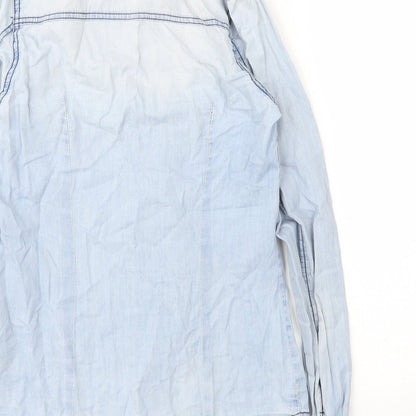 Womens UK Size S Pimkie Blue Basic Blouse
