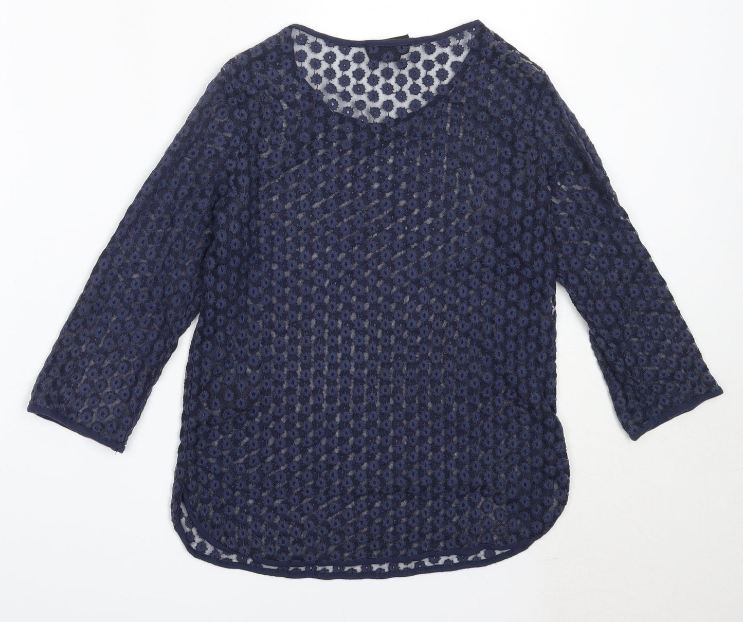 Womens UK Size 8 Topshop Blue Basic Blouse