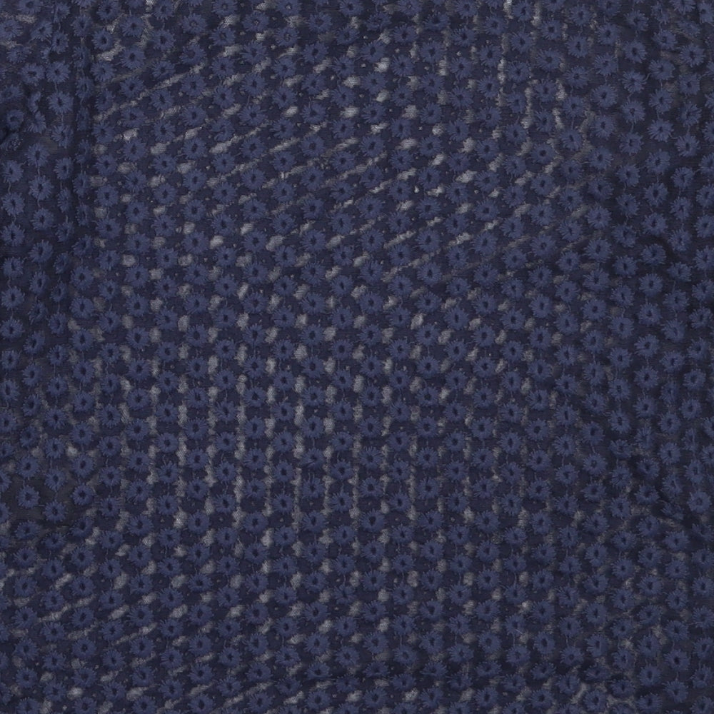 Womens UK Size 8 Topshop Blue Basic Blouse