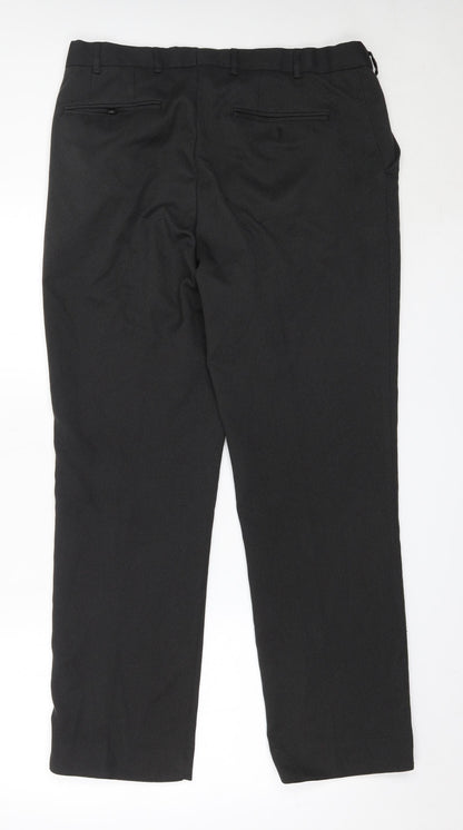 Matalan Mens Grey  Polyester Trousers  Size 34 in L31 in Regular