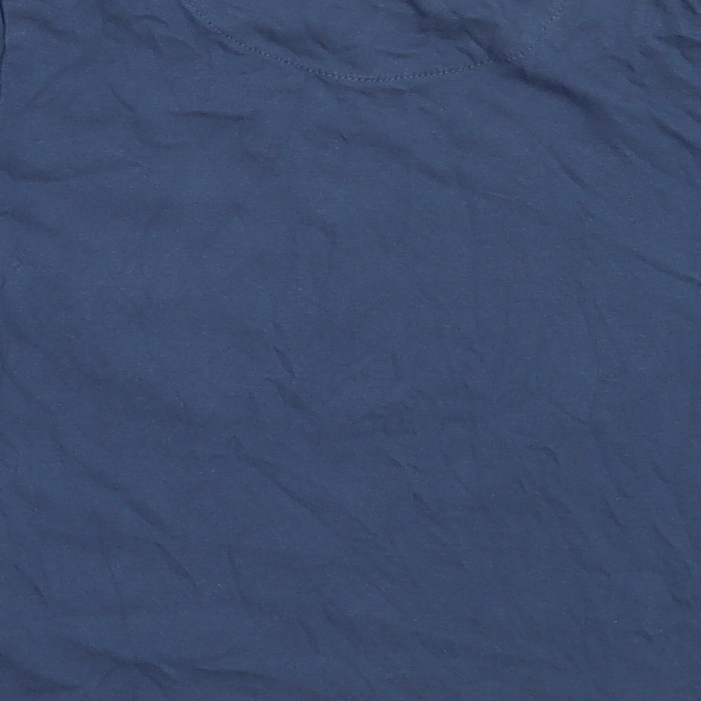 US Polo Assn. Boys Blue  Cotton Basic T-Shirt Size 3-4 Years Round Neck