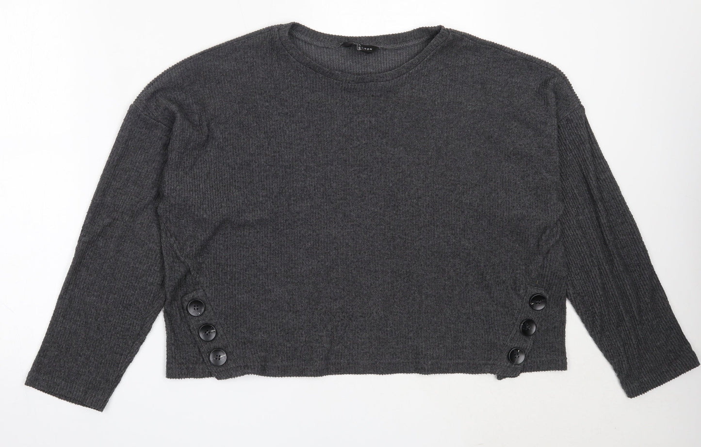 Womens UK Size L New Look Grey Pullover Jumper