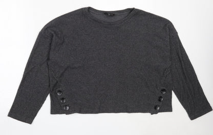 Womens UK Size L New Look Grey Pullover Jumper