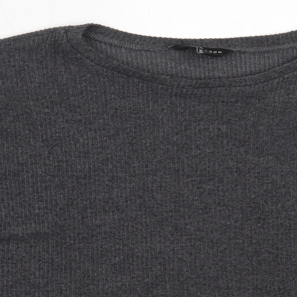 Womens UK Size L New Look Grey Pullover Jumper