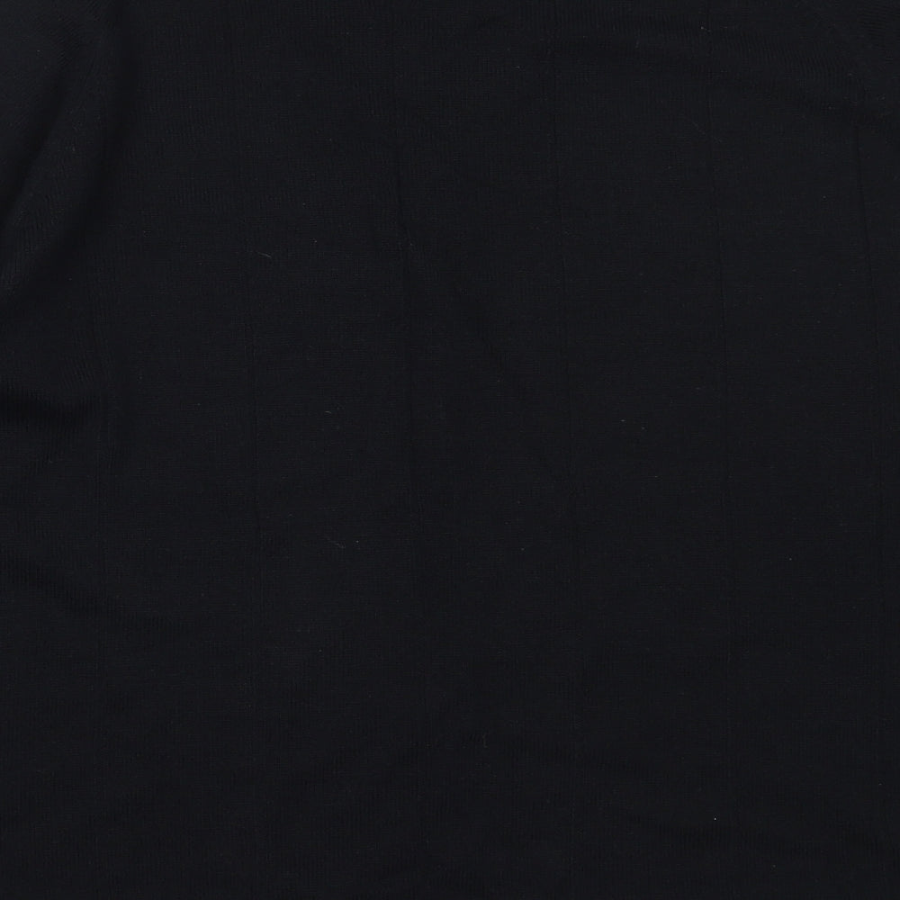 Giorgios Collections Mens Black V-Neck  Acrylic Pullover Jumper Size M