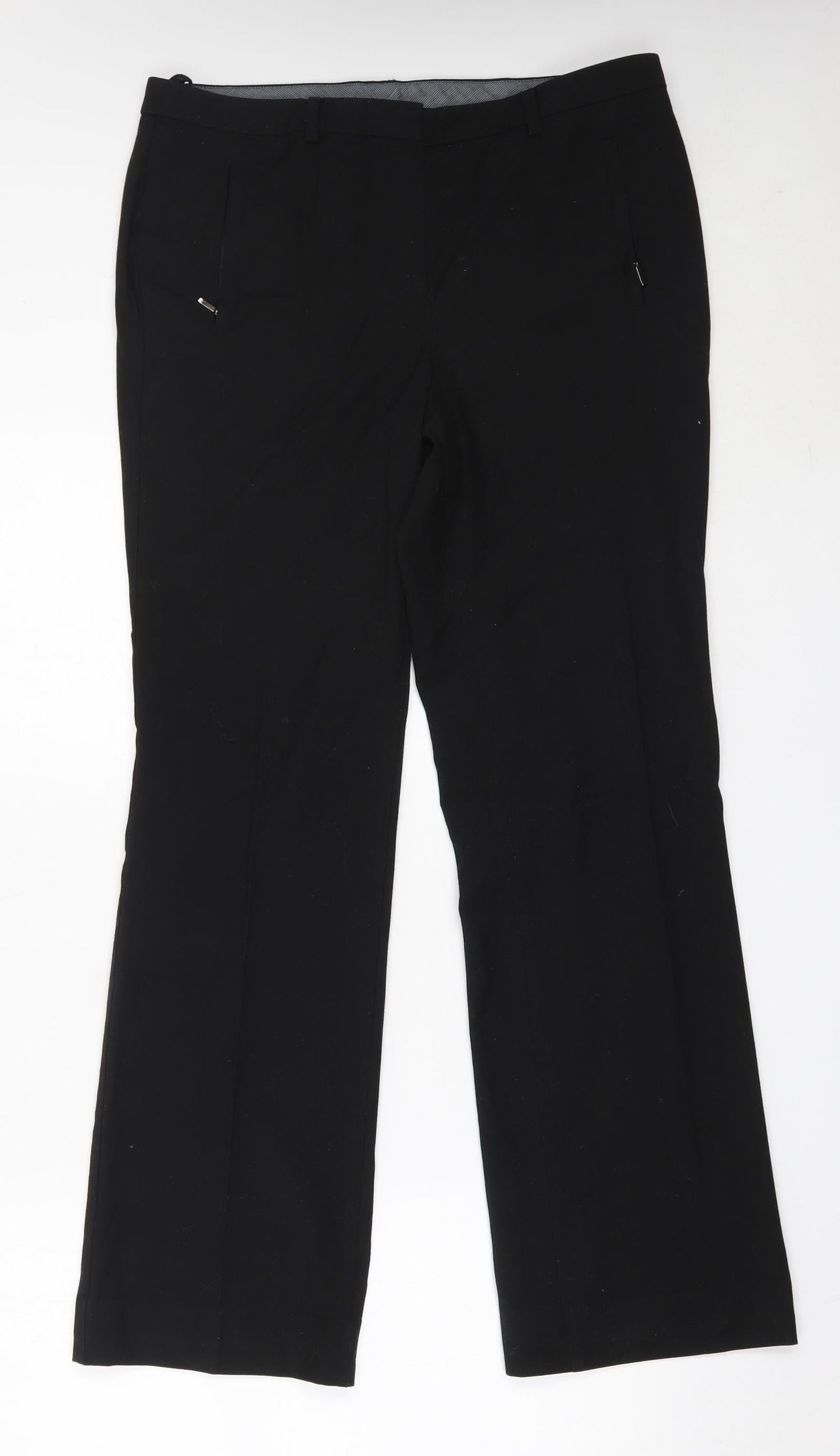 Womens UK Size 12 Marks and Spencer Regular Fit  Black Trousers