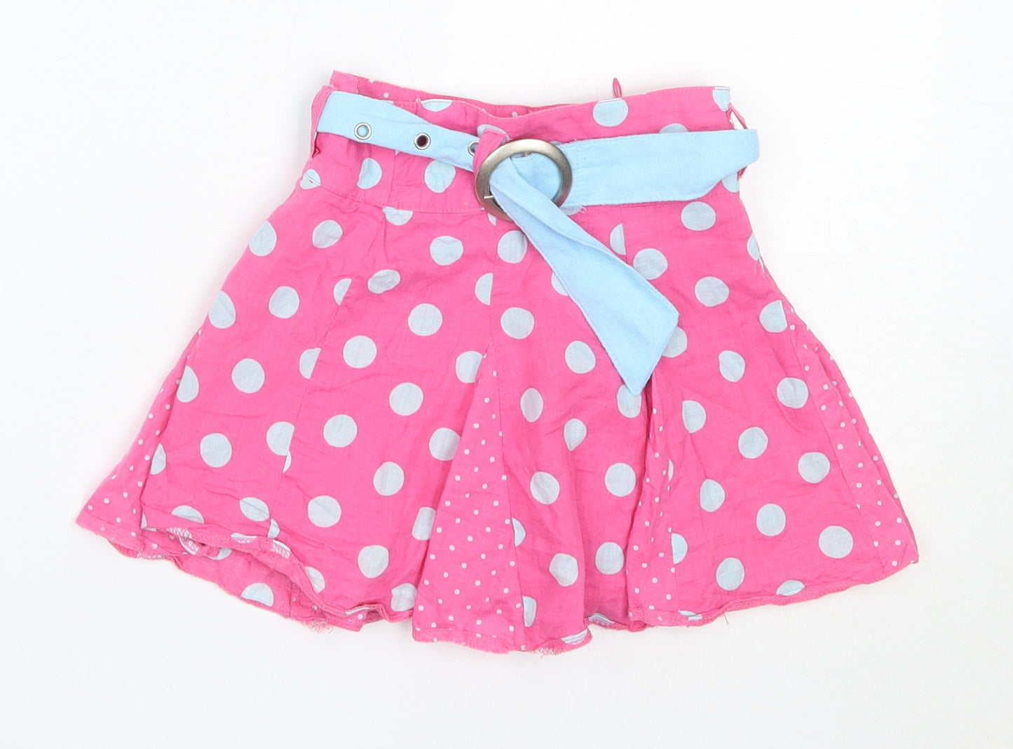 Pumpkin Patch Girls Pink Polka Dot Cotton Skater Skirt Size 12 Months