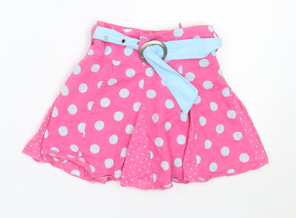 Pumpkin Patch Girls Pink Polka Dot Cotton Skater Skirt Size 12 Months