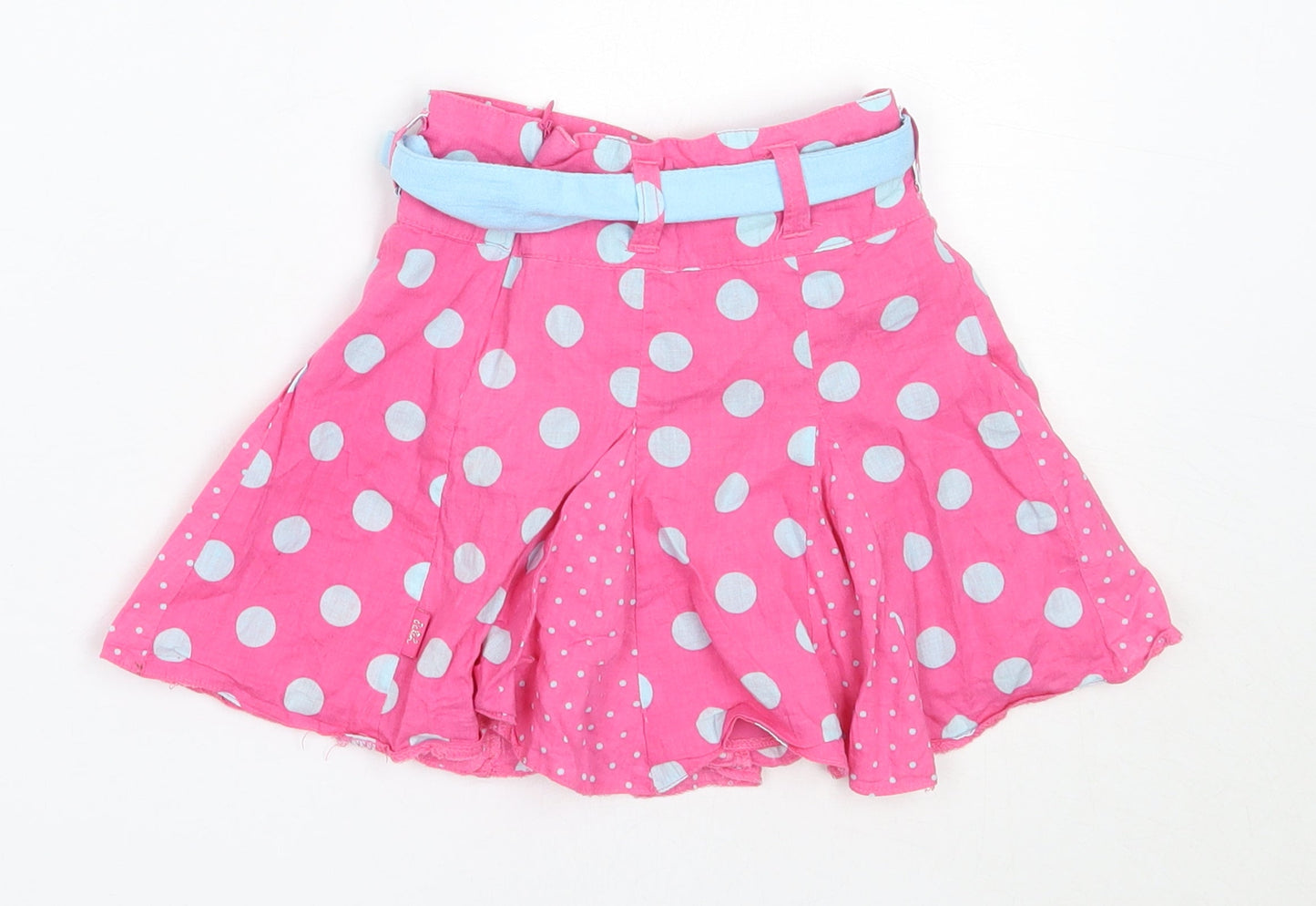 Pumpkin Patch Girls Pink Polka Dot Cotton Skater Skirt Size 12 Months