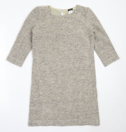 La Redoute Womens Beige  Polyester Jumper Dress  Size 8  Round Neck