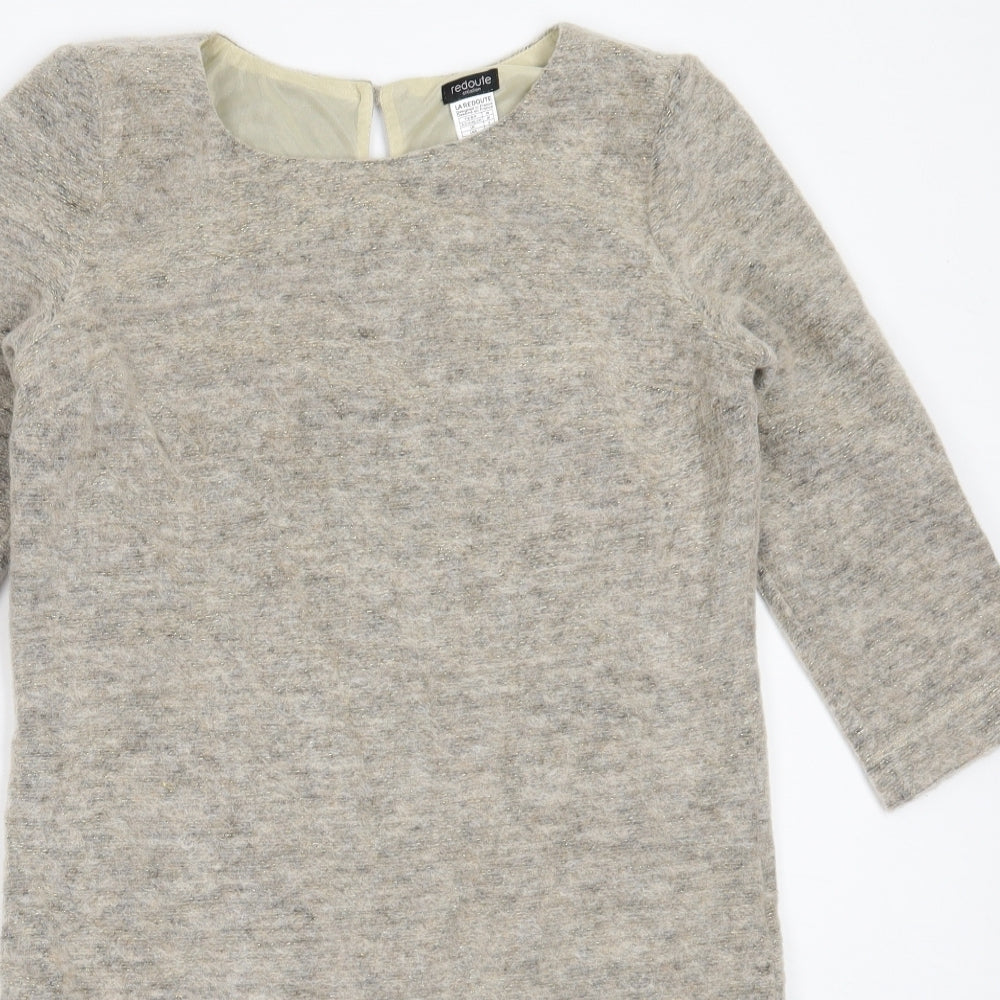 La Redoute Womens Beige  Polyester Jumper Dress  Size 8  Round Neck