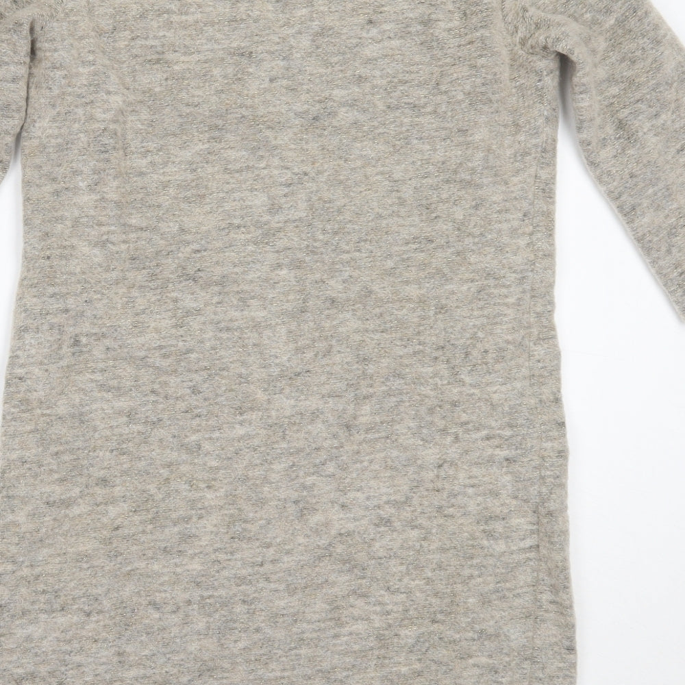 La Redoute Womens Beige  Polyester Jumper Dress  Size 8  Round Neck