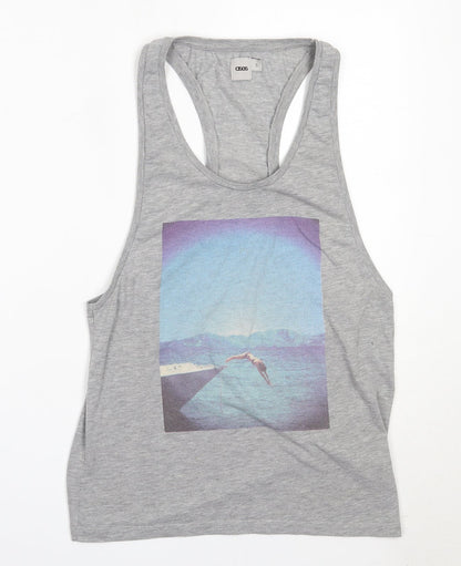 Mens UK Size S ASOS Grey  T-Shirt